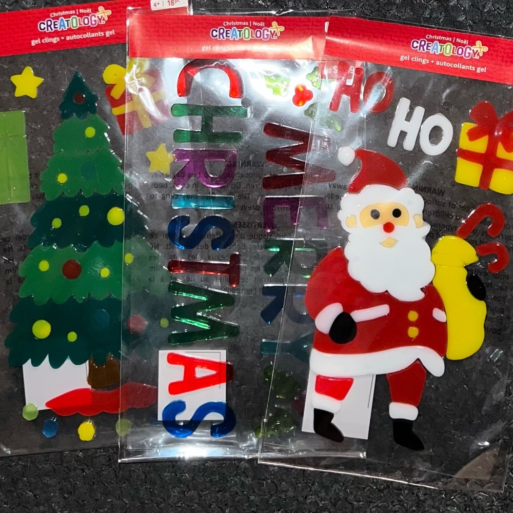 3 packs of small window gel stickys